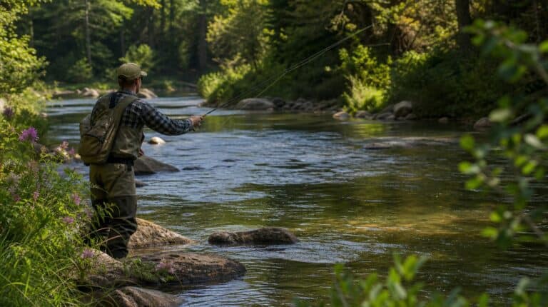 Débit de la rivière en pêche à la mouche