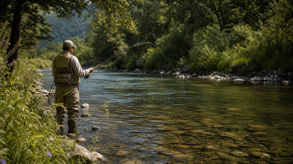 Pêcher à la mouche forte chaleur