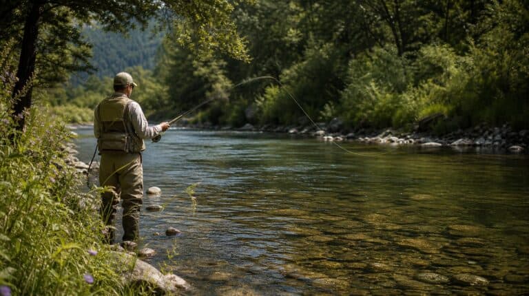 Pêcher à la mouche forte chaleur